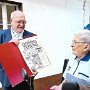 27.08.2021. Luckau - Präsident des SKVB gratuliert Wilfried Staffe SC Einheit Luckau zum 85.Geburtstag (Foto privat)